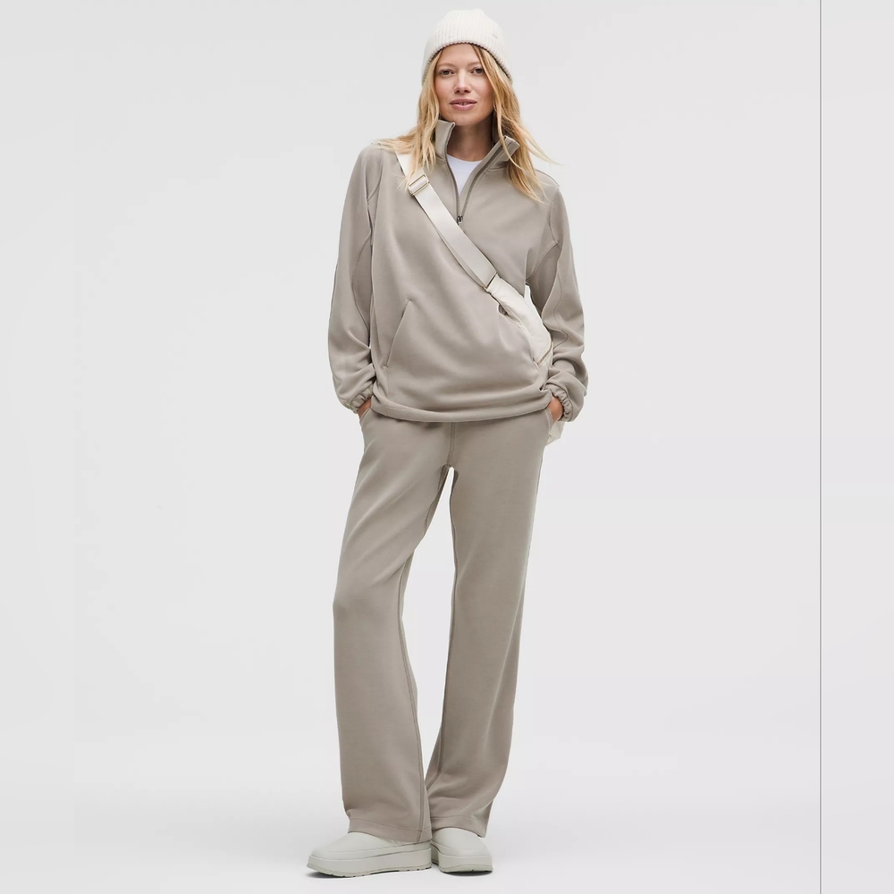 Lululemon Softstreme Half-Zip Long Warm Ash Grey Size Large
